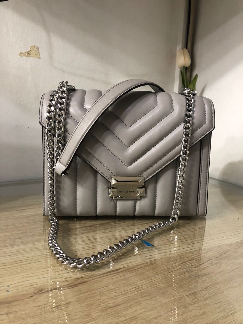 Michael Kors Whitney Pearl Grey Two-way Bag: RETAIL Item (PRELOVED),  Women's Fashion, Bags & Wallets, Shoulder Bags on Carousell