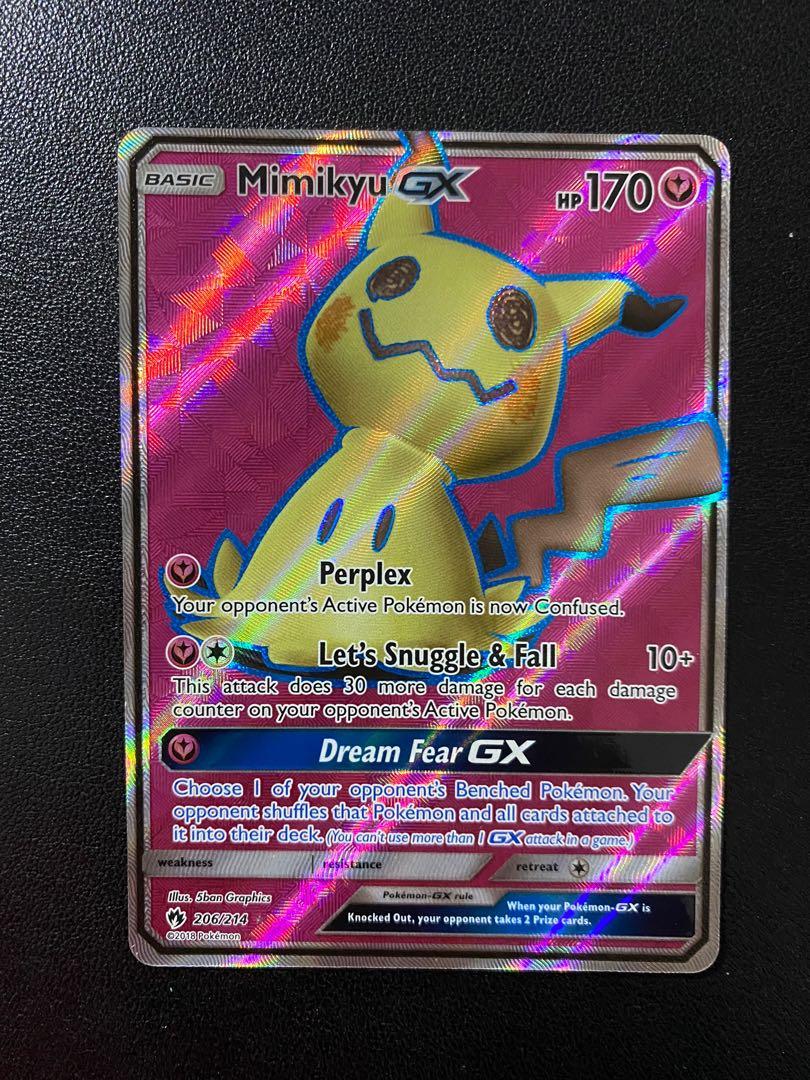 Mimikyu GX 206/214 Full Art Pokemon Lost Thunder Pokémon Card TCG, Hobbies  & Toys, Memorabilia & Collectibles, Vintage Collectibles on Carousell