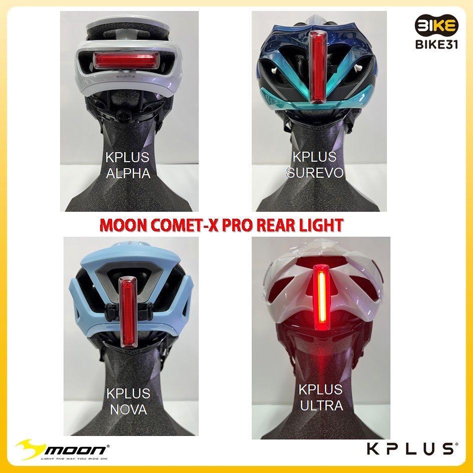 Moon Bicycle Lights on KPLUS helmets, Sports Equipment, Bicycles