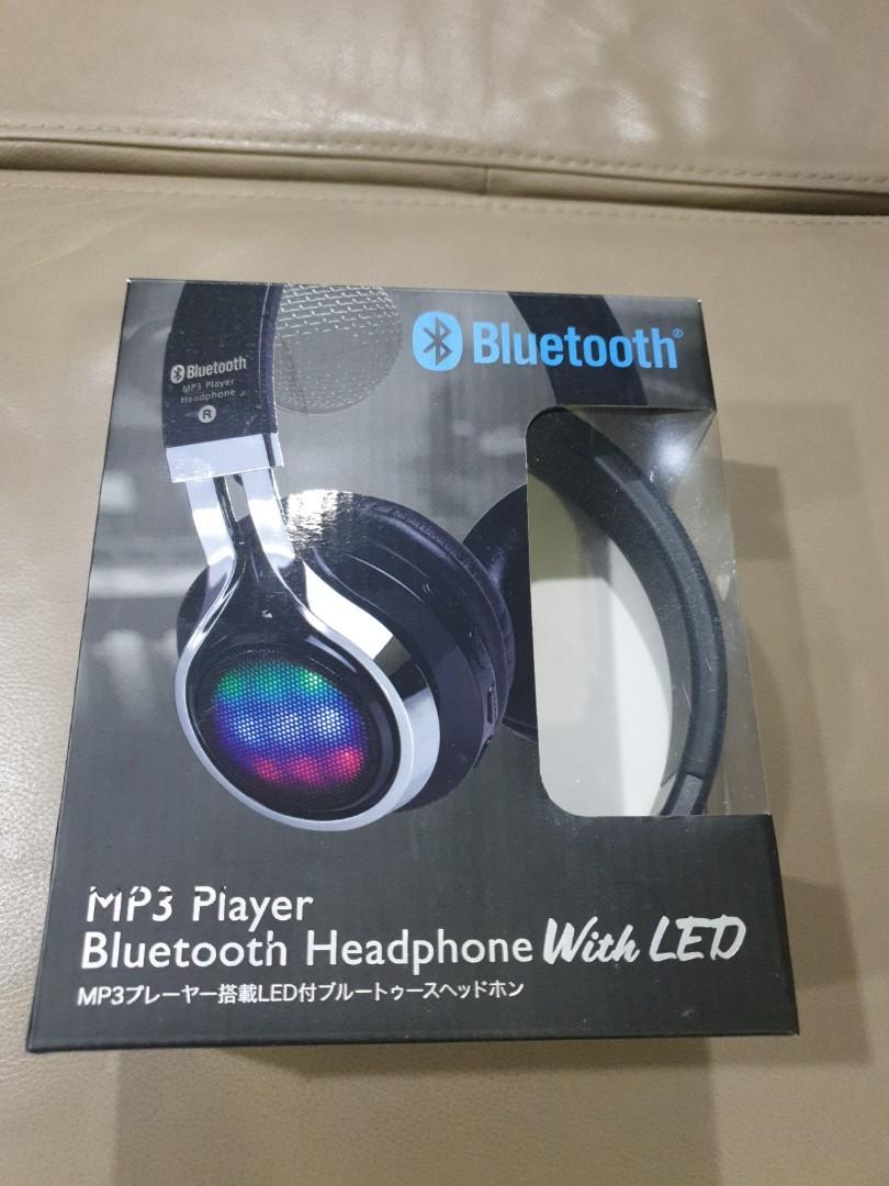 MP3 PLAYER BLUETOOTH HEADPHONE WITH LED 