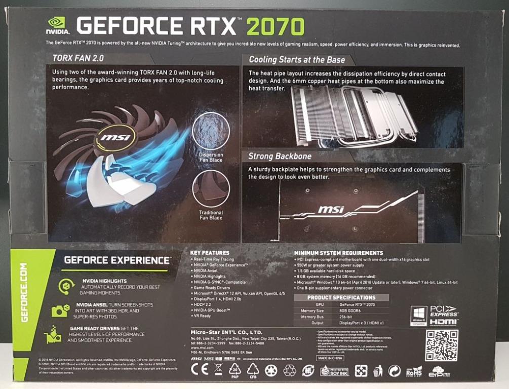 Geforce rtx 2070 best sale ventus