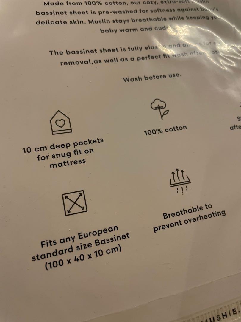 Mushie Muslin Sheet 100 Cotton, Babies & Kids, Baby Nursery