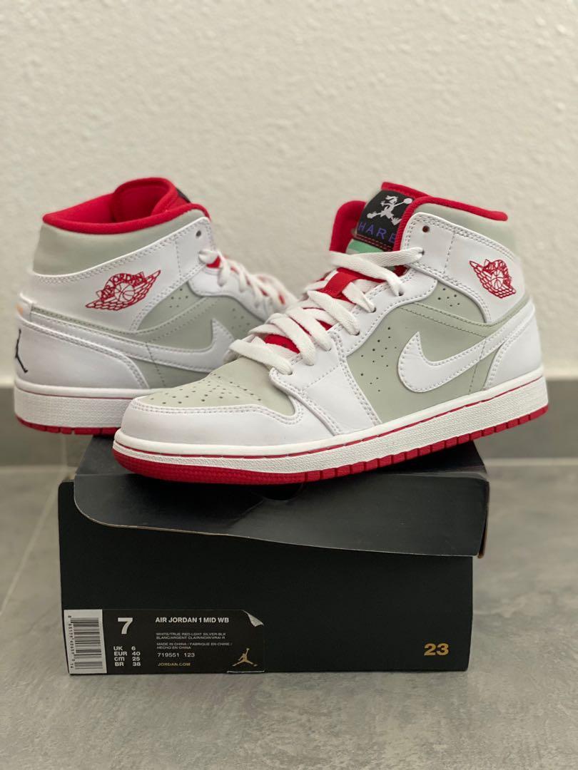 Nike air jordan 1 retro mid cheap wb hare bugs bunny