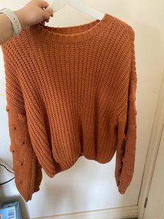 orange knit jumper