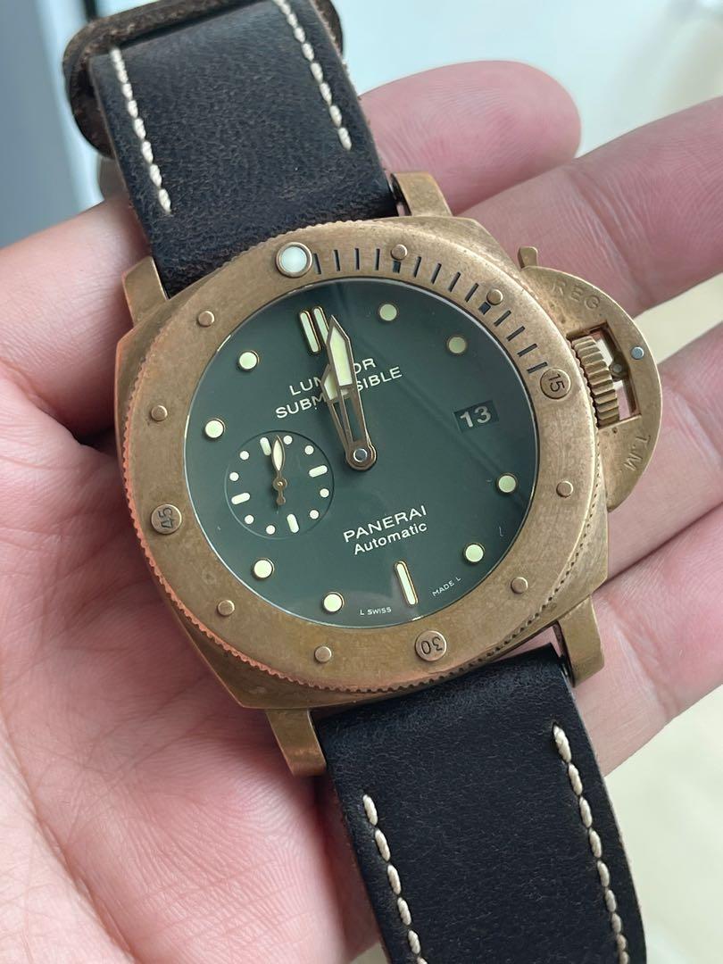 Panerai Bronzo 382 Green. Luxury Watches on Carousell