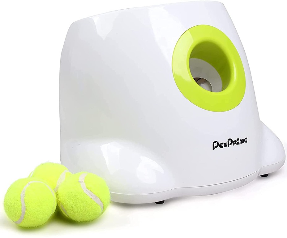 All For Paws Interactive Automatic Dog Ball Launcher Hyper Fetch Dog Tennis Ball Throwing Toy Includes 3 Tennis Balls Maxi Style