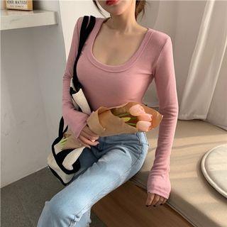 Pink long sleeve top