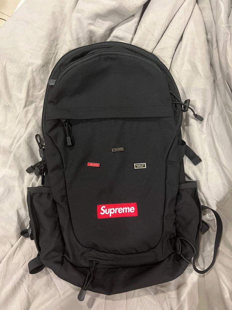 RARE Supreme FW12 Backpack with Red Bogo Men s Fashion