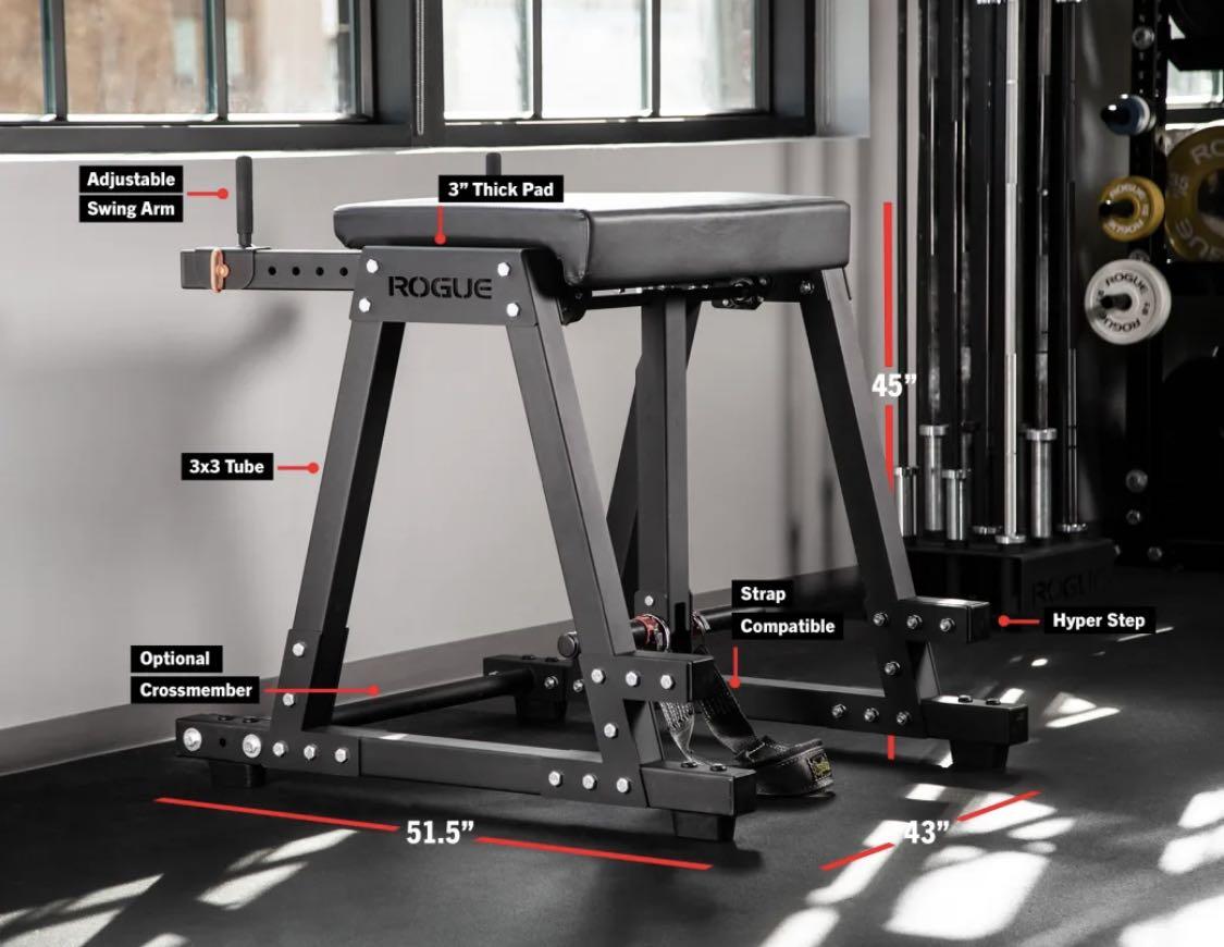 Rogue Reverse Z Hyper Extension lower back gym machine rrp 1800