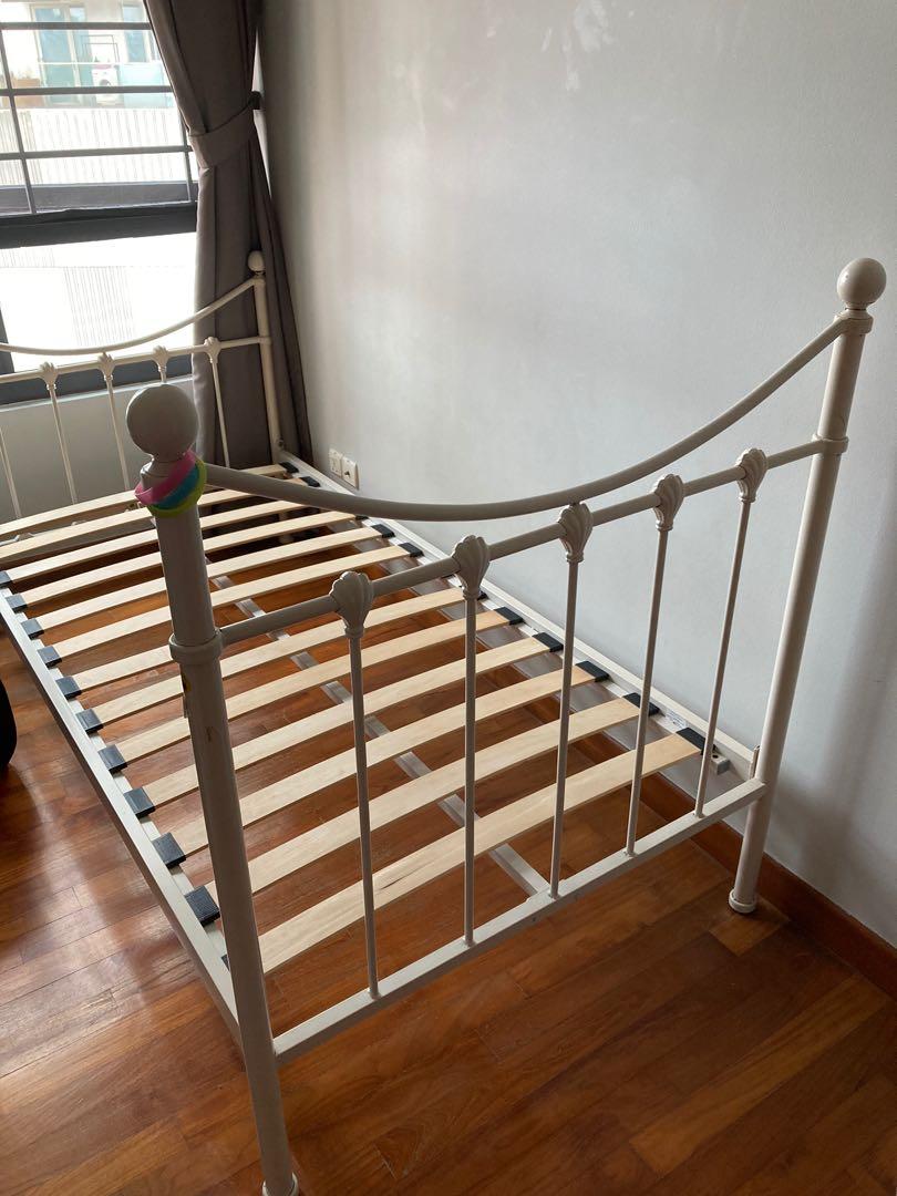 Steel bed frame Freedom Furniture imported from Australia, Furniture