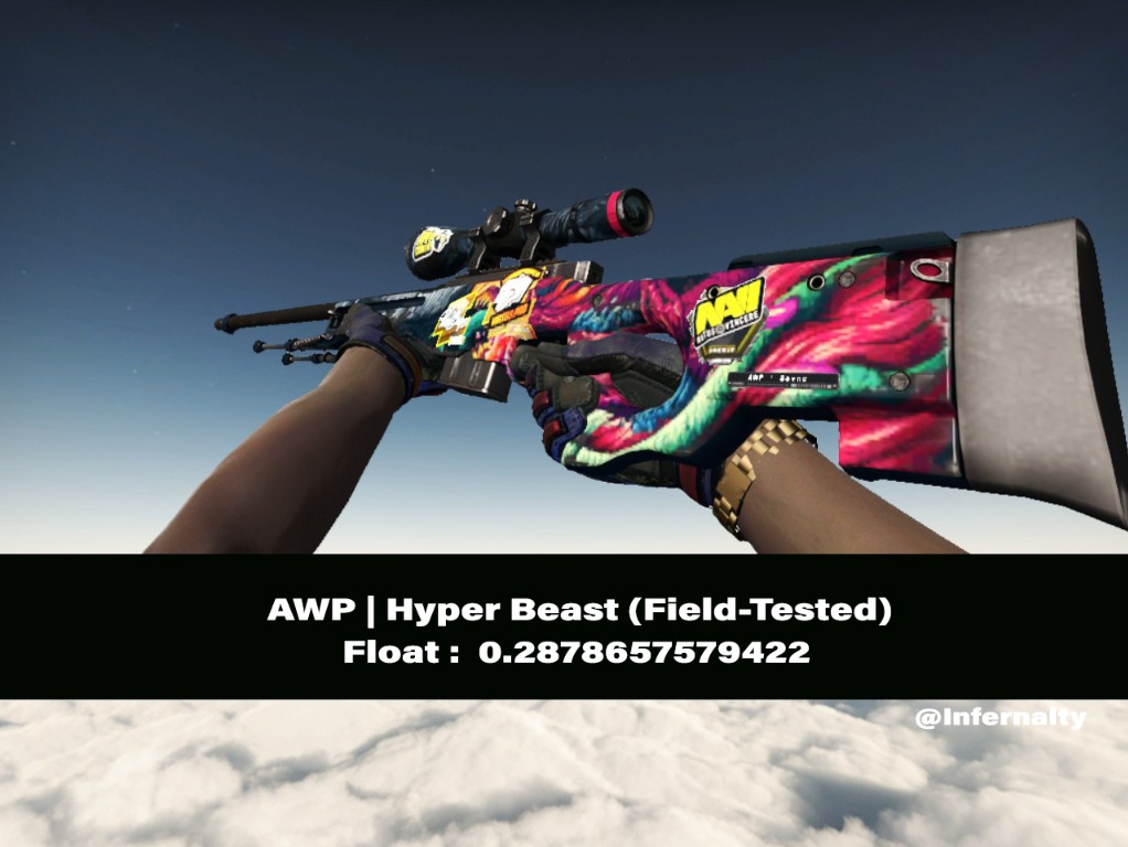 (STICKERS WORTH 90) AWP Hyper Beast FT CSGO SKINS KNIVES, Video Gaming