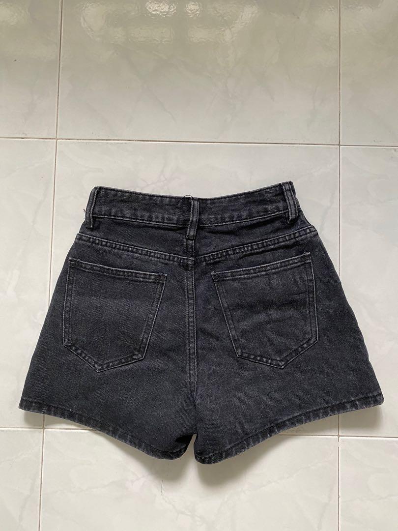 Supre Black Denim Shorts Women s Fashion Bottoms Shorts on