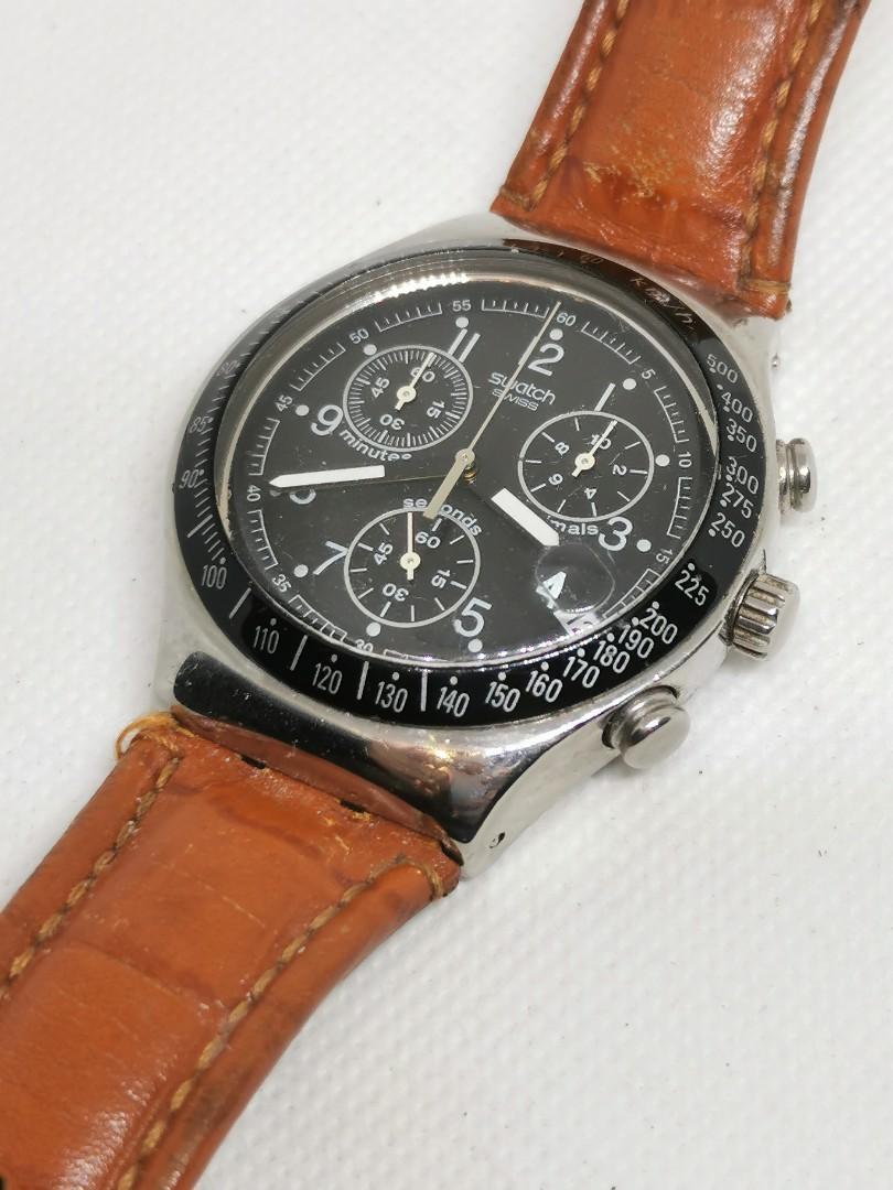 Swatch Irony Dark Phoenix Chronograph Watch aka Speedmaster