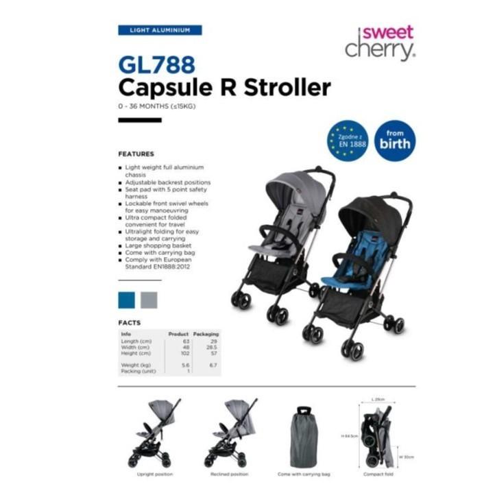 Sweet cherry capsule stroller deals