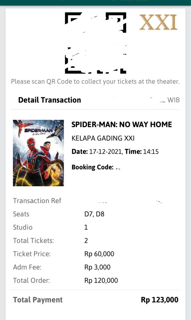 Tiket spiderman harga bioskop Cara Pesan