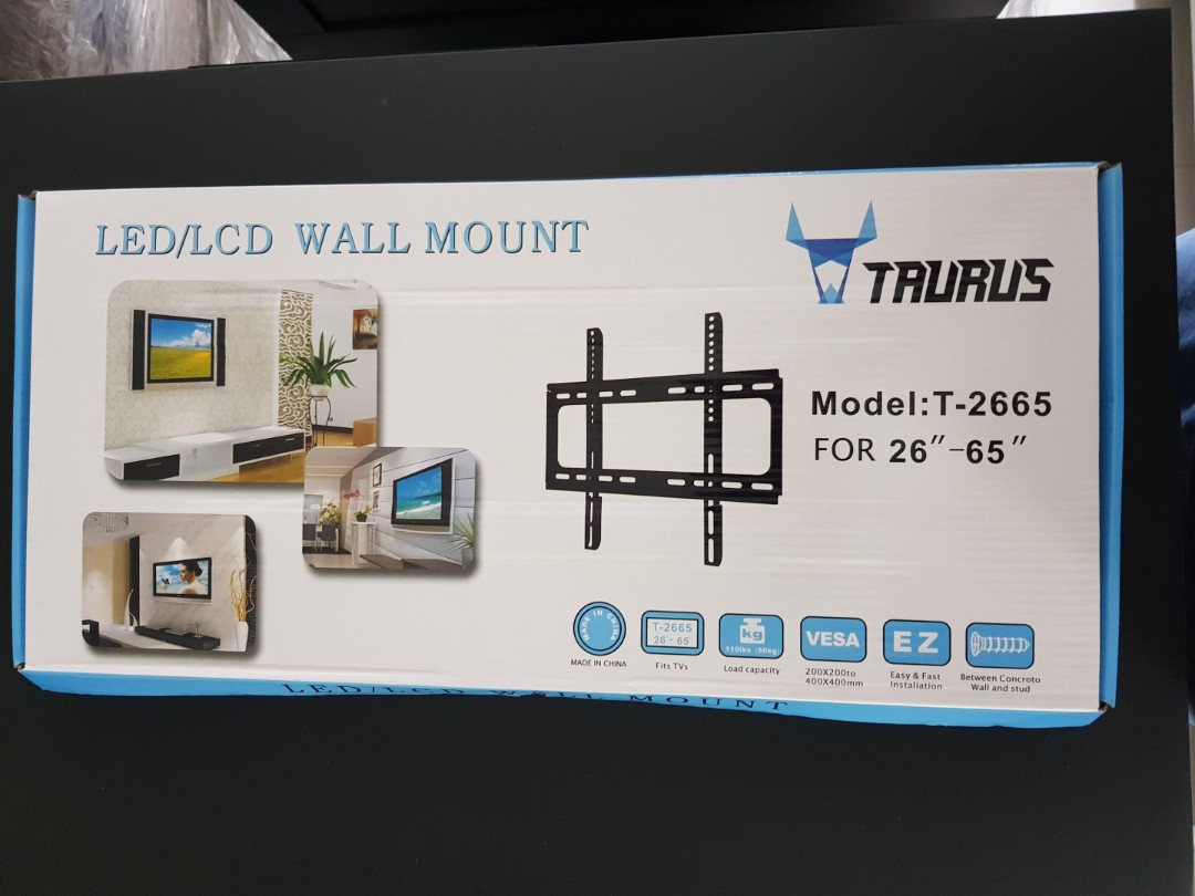 TV wall mount (up to 65 inch TV, up to 50kg), TV & Home ...