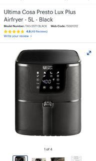Ultima Cosa Presto Luxe Plus 5L Air Fryer