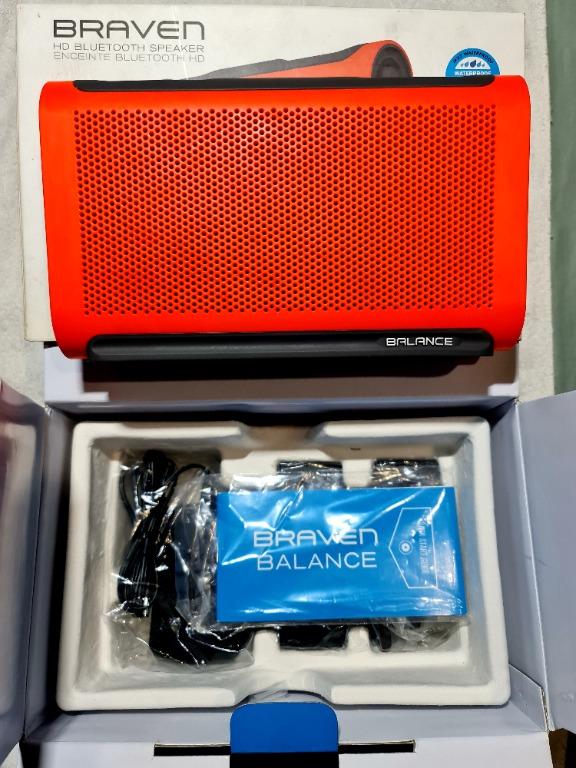 Braven Balance HD Wireless Bluetooth Speaker(18Hr Playtime)(Water Proof) 