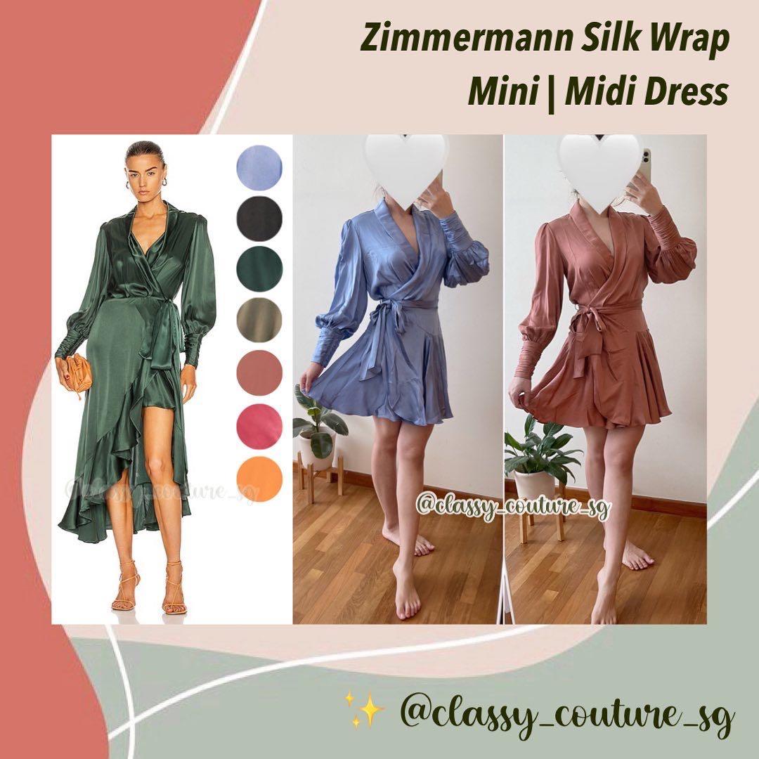 Authentic Zimmermann Silk Wrap Dress in ...