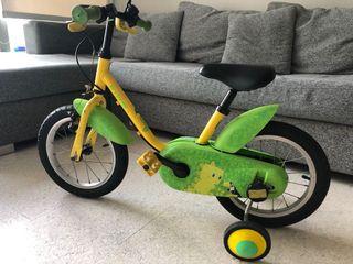14” Decathlon Bike with detachable learning wheels