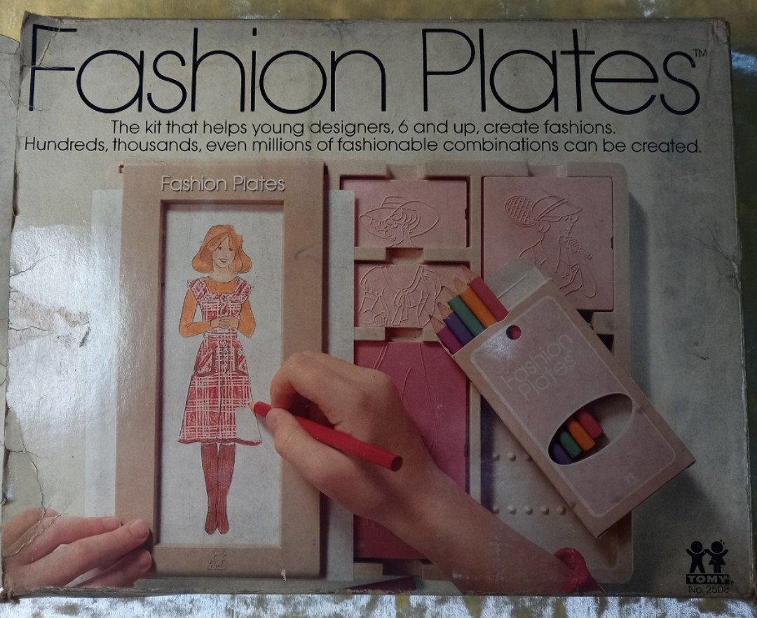 Tomy Fashion Plates 1978 No. 2508 Vintage Designer Toy 
