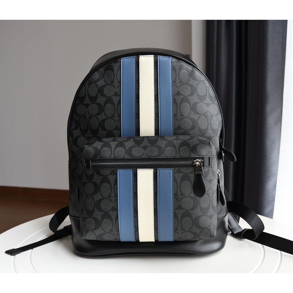 coach stripe backpack