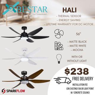 $20! Bestar Hali 56” dc fan with remote control, 3 tone lights, 6 blades