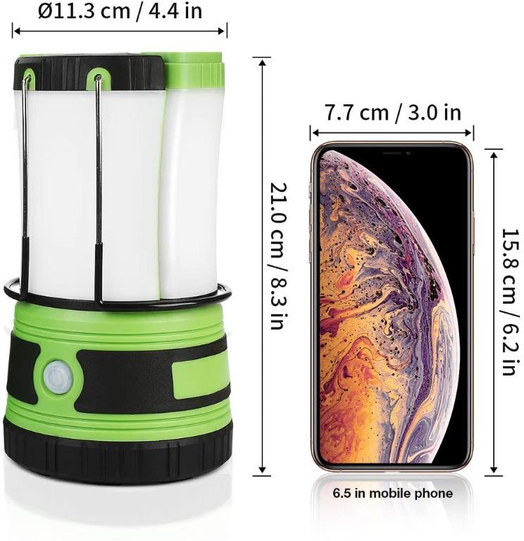 2 Packs Lepro LED Rechargeable Camping Lantern with USB Cable, 7