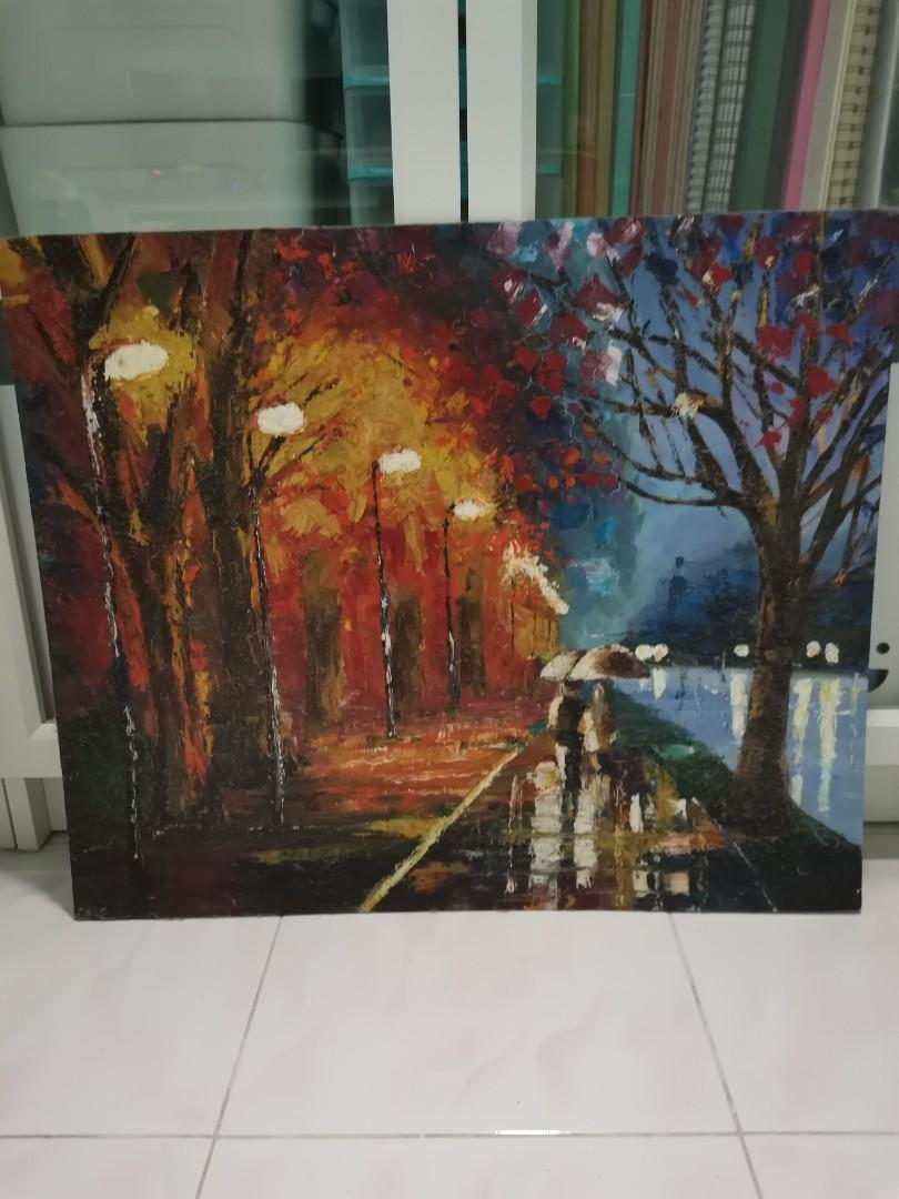 Acrylic Painting canvas board 50cm x 60cm, Hobbies & Toys, Stationery