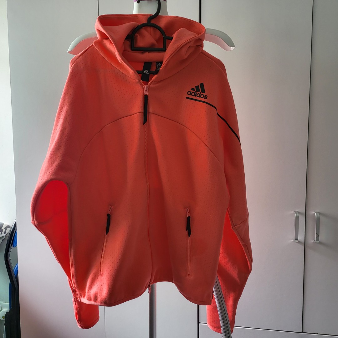 Adidas Jacket with hood, Men's Fashion, Activewear on Carousell
