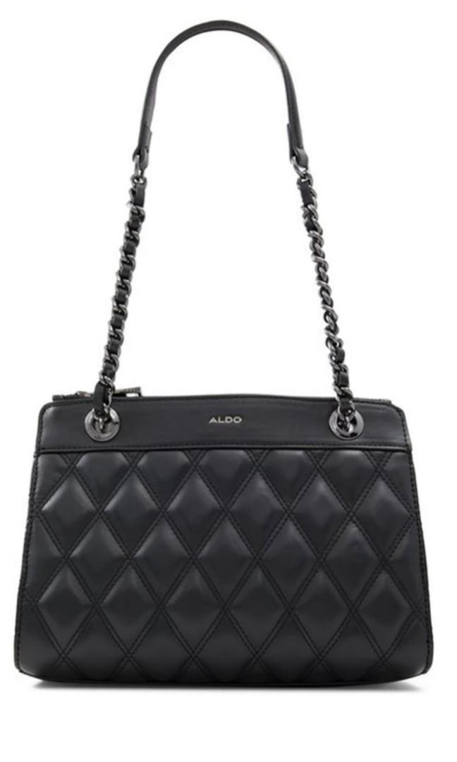ALDO black quilted chain strap tote bag BNWT