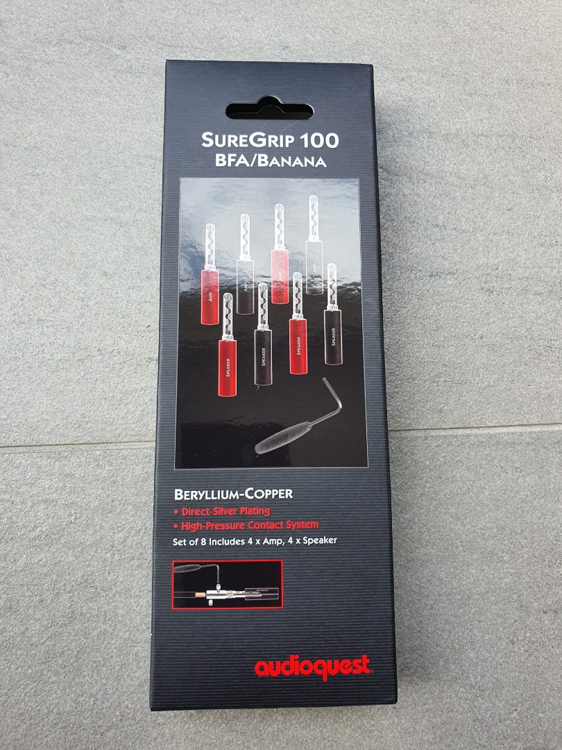 AudioQuest SureGrip 100 Speaker Plugs (BFA/Banana), Audio, Portable