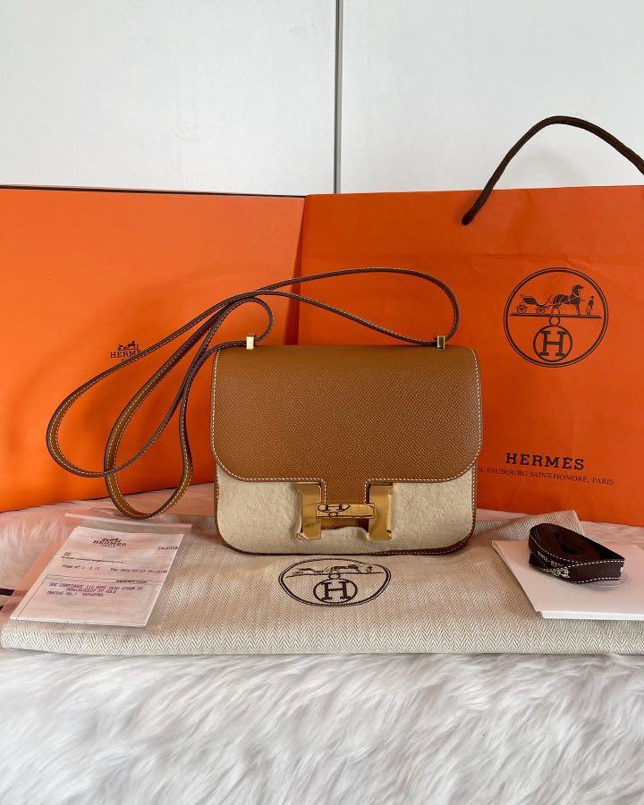 🆕 AUTHENTIC HERMES CONSTANCE 18 GOLD EPSOM GHW, Luxury, Bags & Wallets on  Carousell