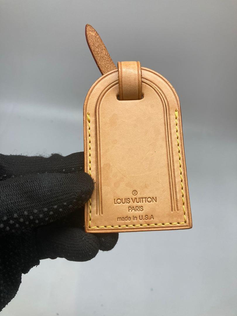 Authentic Louis Vuitton 2 piece Epi Leather Luggage Tag and