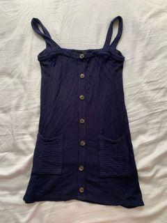 Authentic Reformation Navy Knit Dress