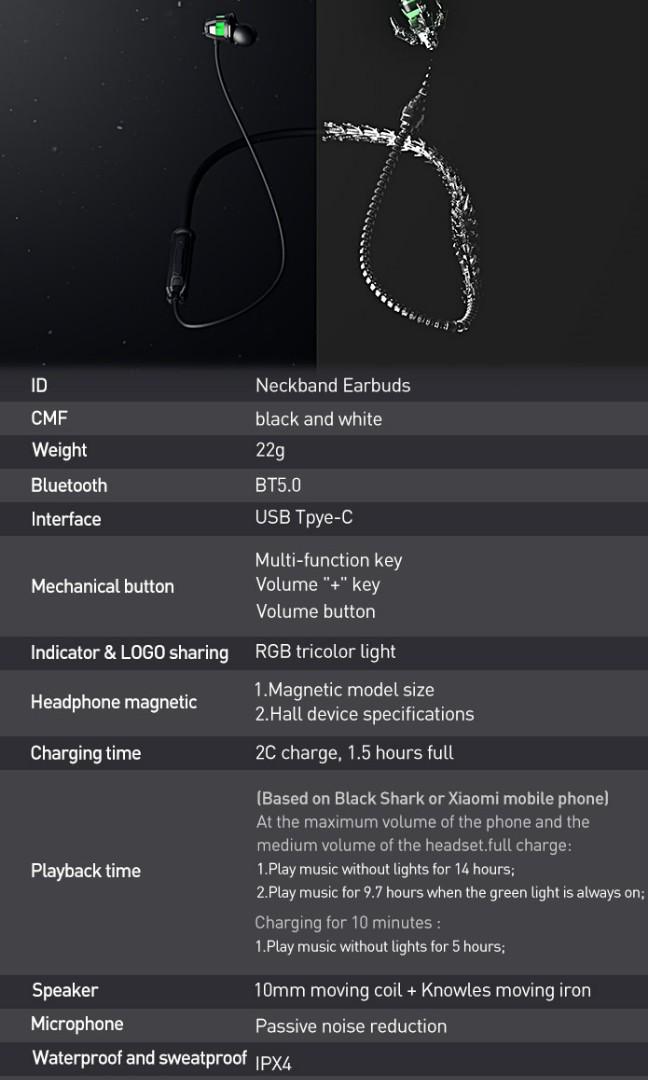 Black shark hotsell ophidian earphone