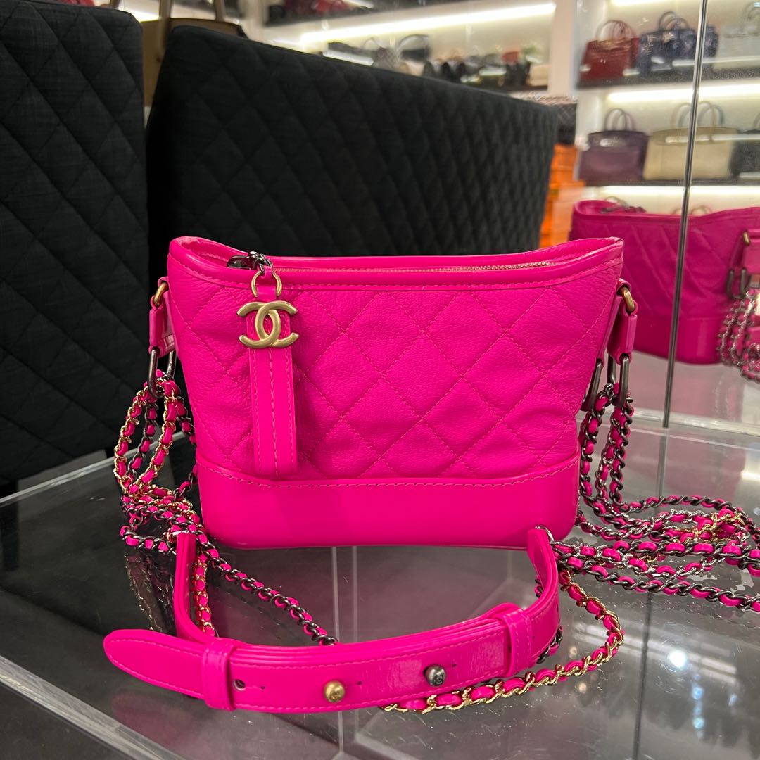 CHANEL 2020 S/S Bright Pink Gabrielle Handbag - Still That Bitch