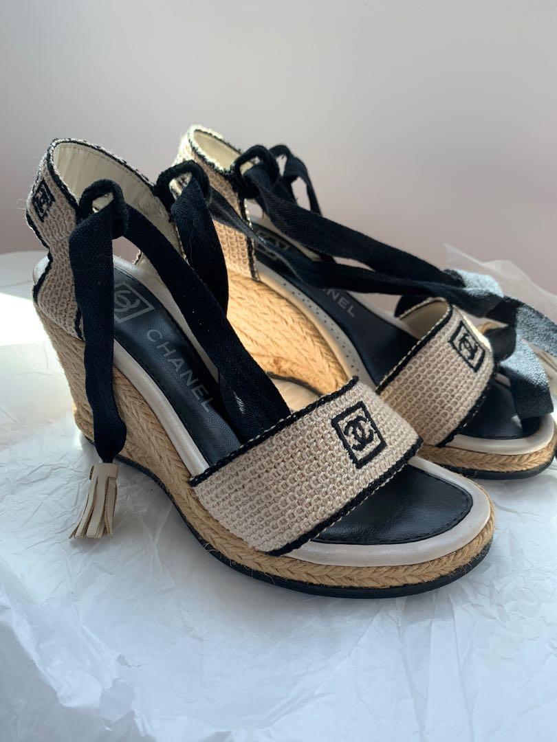 Wedges chanel clearance