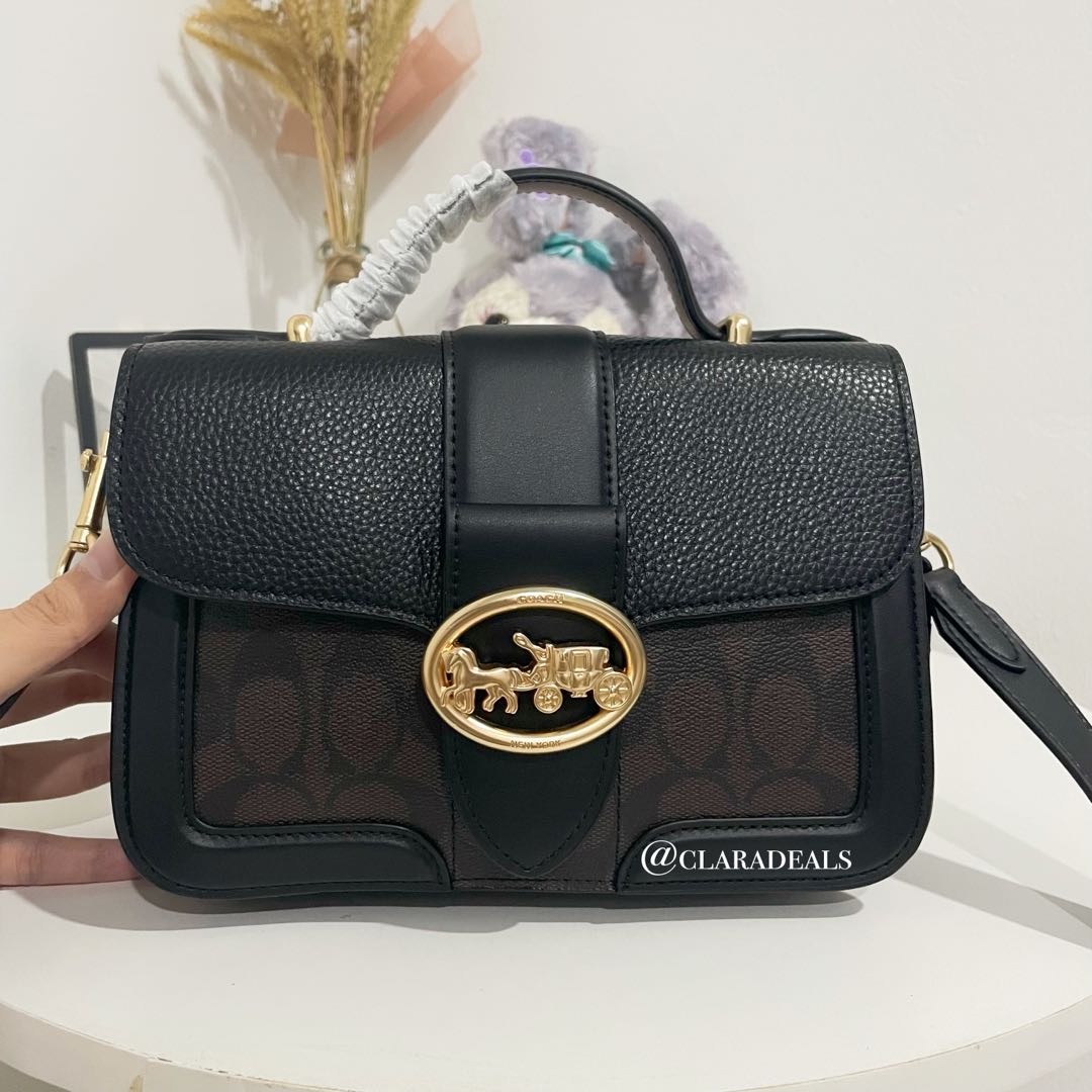 Coach georgie sales top handle