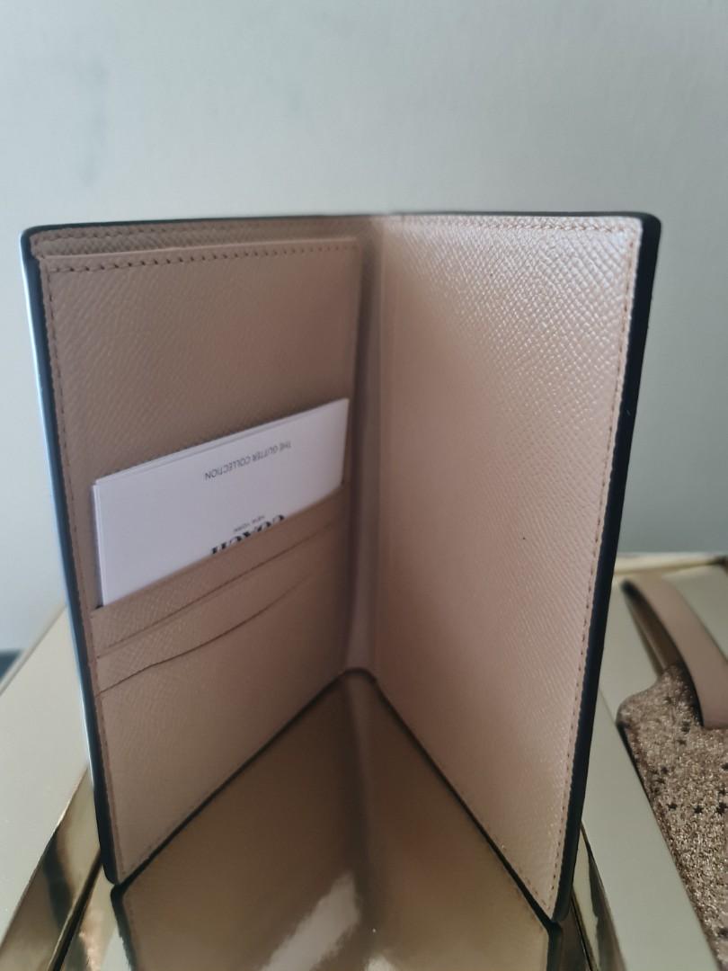 Coach passport holder glitter new arrivals