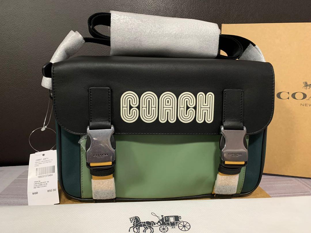 Coach Track Crossbody Bag in colorblock with Coach Patch, Men's Fashion ...