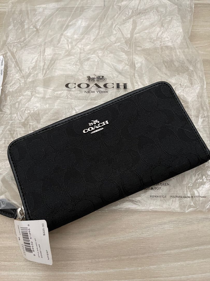 coach l zip wallet