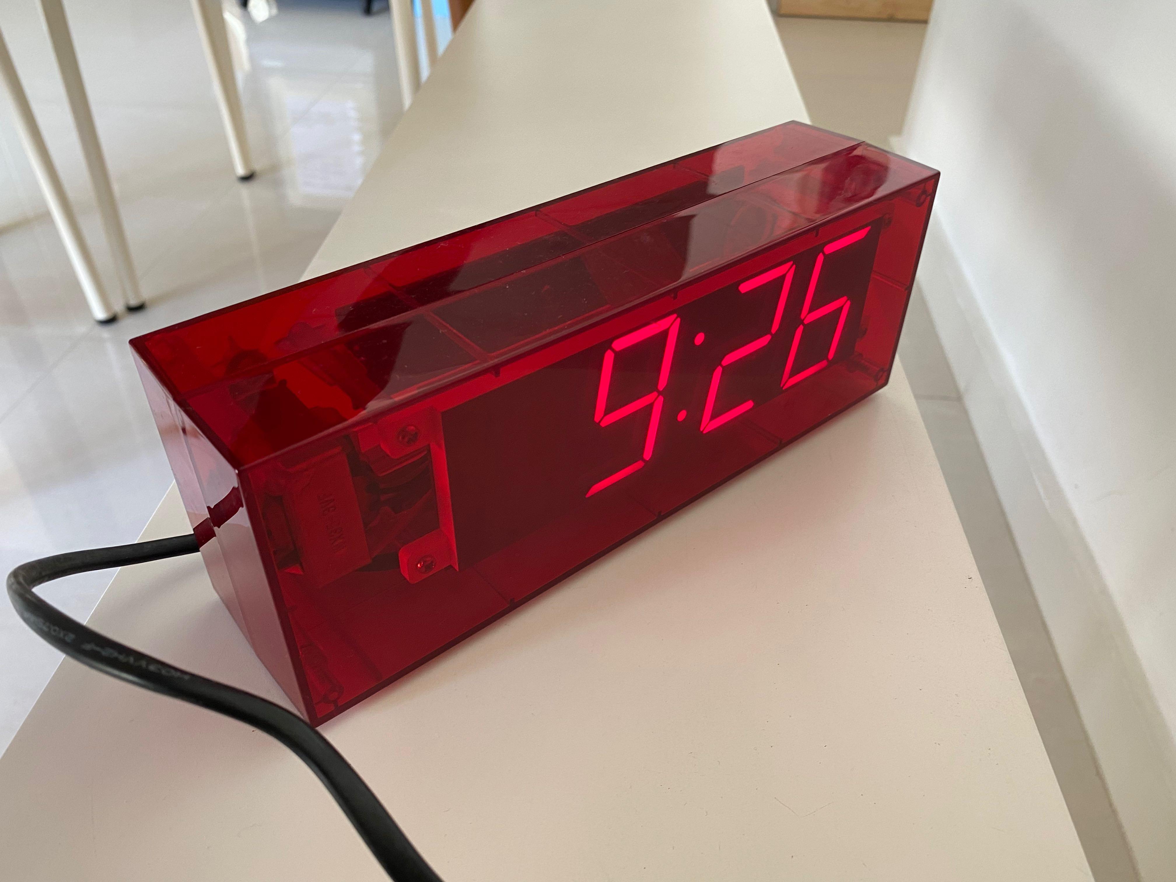 Collectible Jonas Damon Habitat Red Digital Clock (with alarm