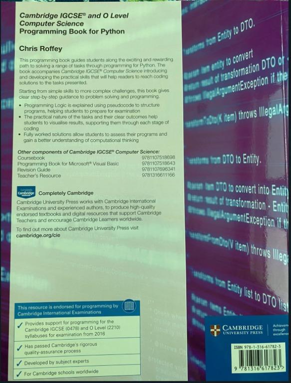 Computer Science Programming Python IGCSE, Hobbies & Toys, Books ...
