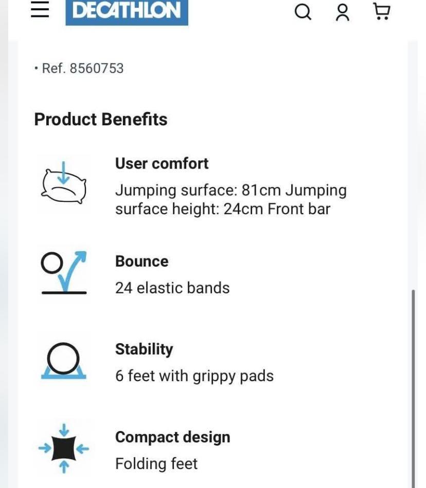 Decathlon Trampoline Sports Equipment Exercise Fitness Cardio