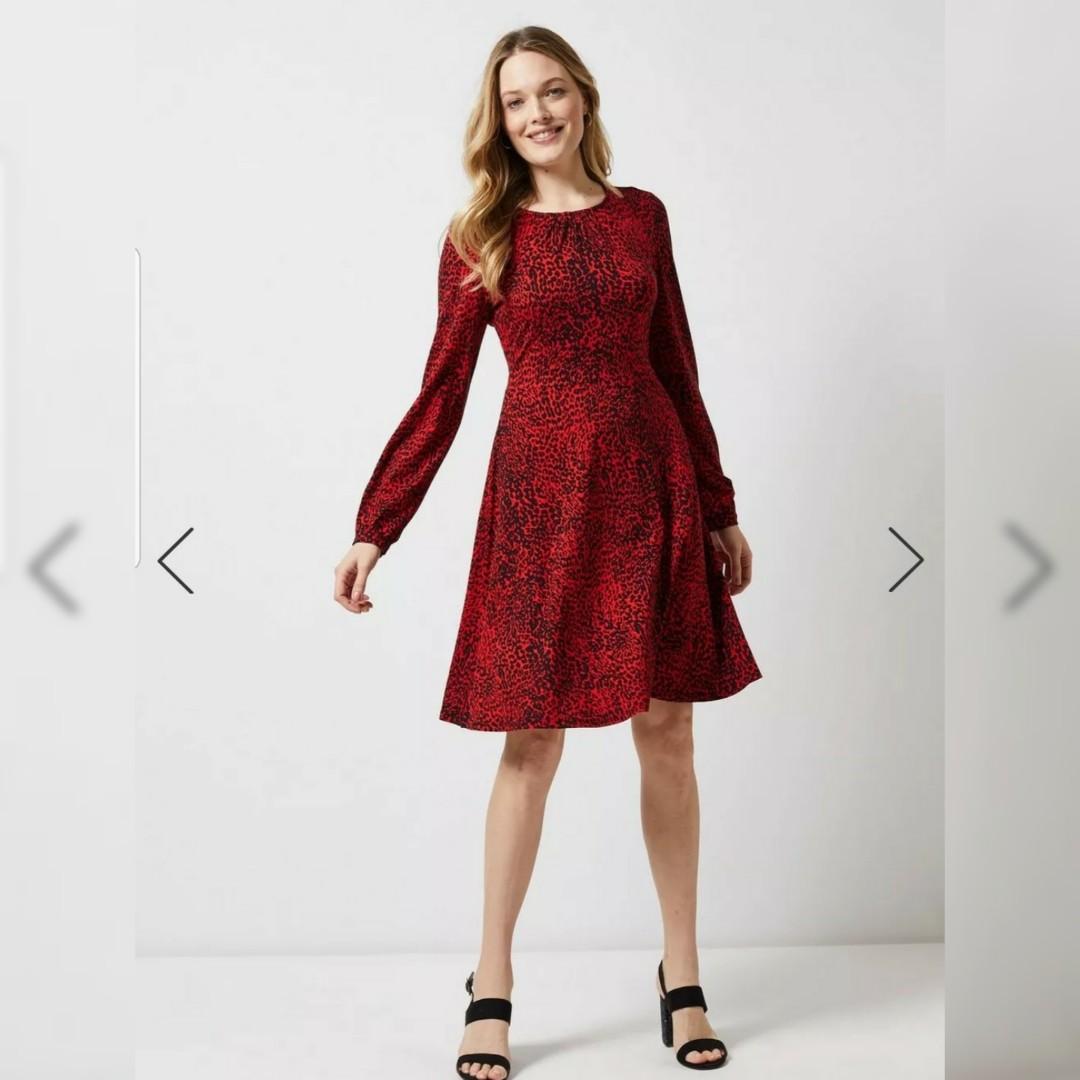 Red leopard print dress dorothy perkins discount