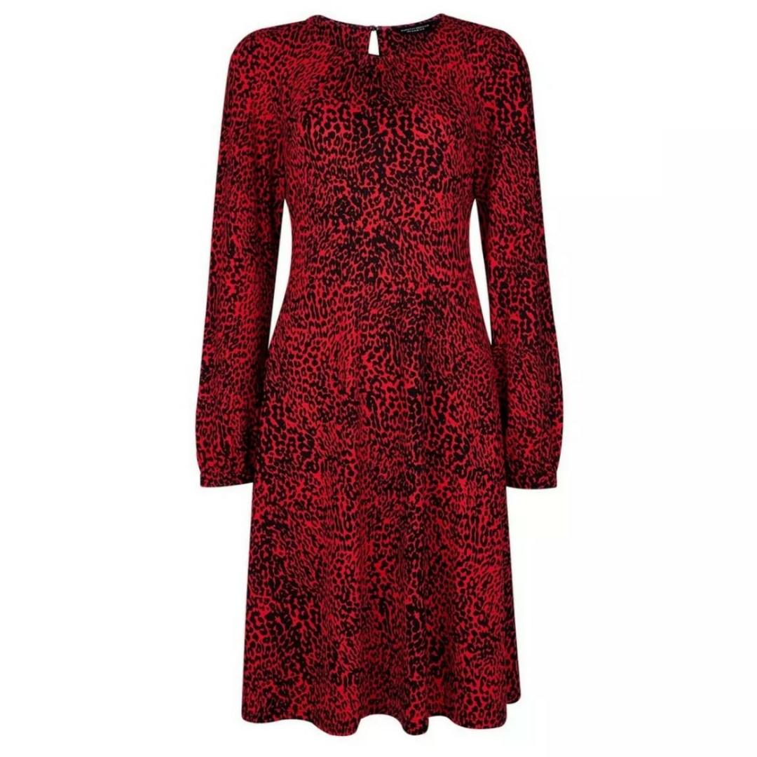 Dorothy perkins red shop leopard print dress