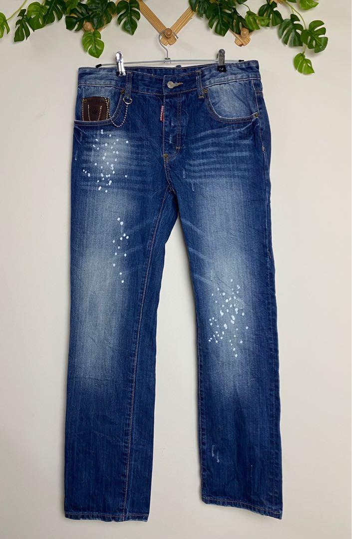Dsquared Splatter Denim Jeans, Men's 