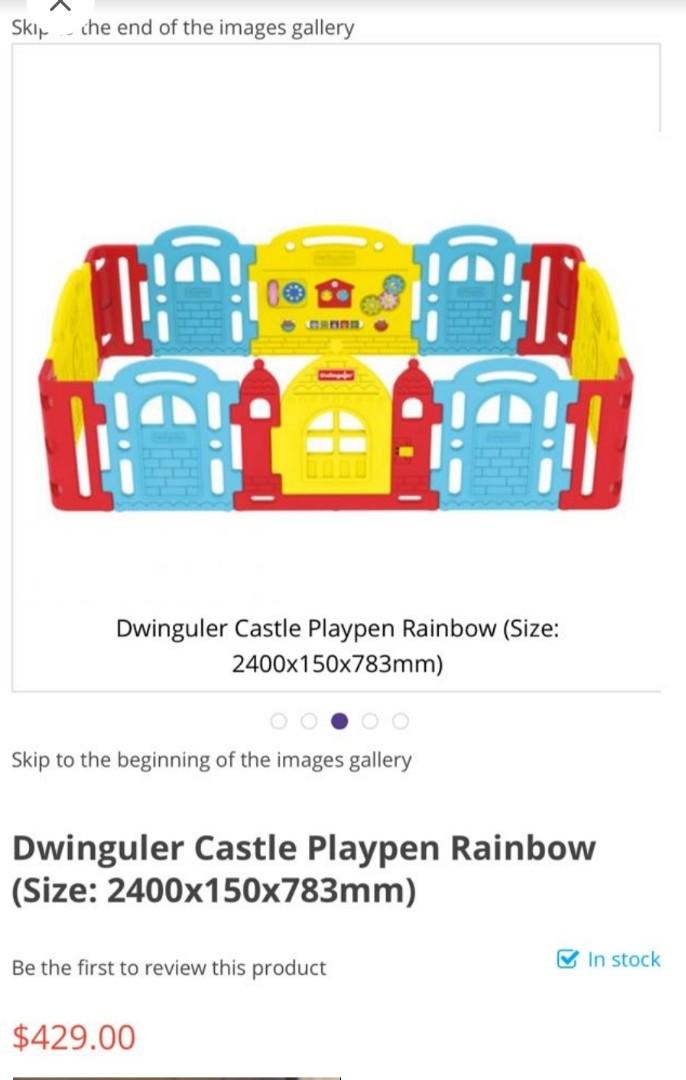 Dwinguler rainbow castle kids discount play room