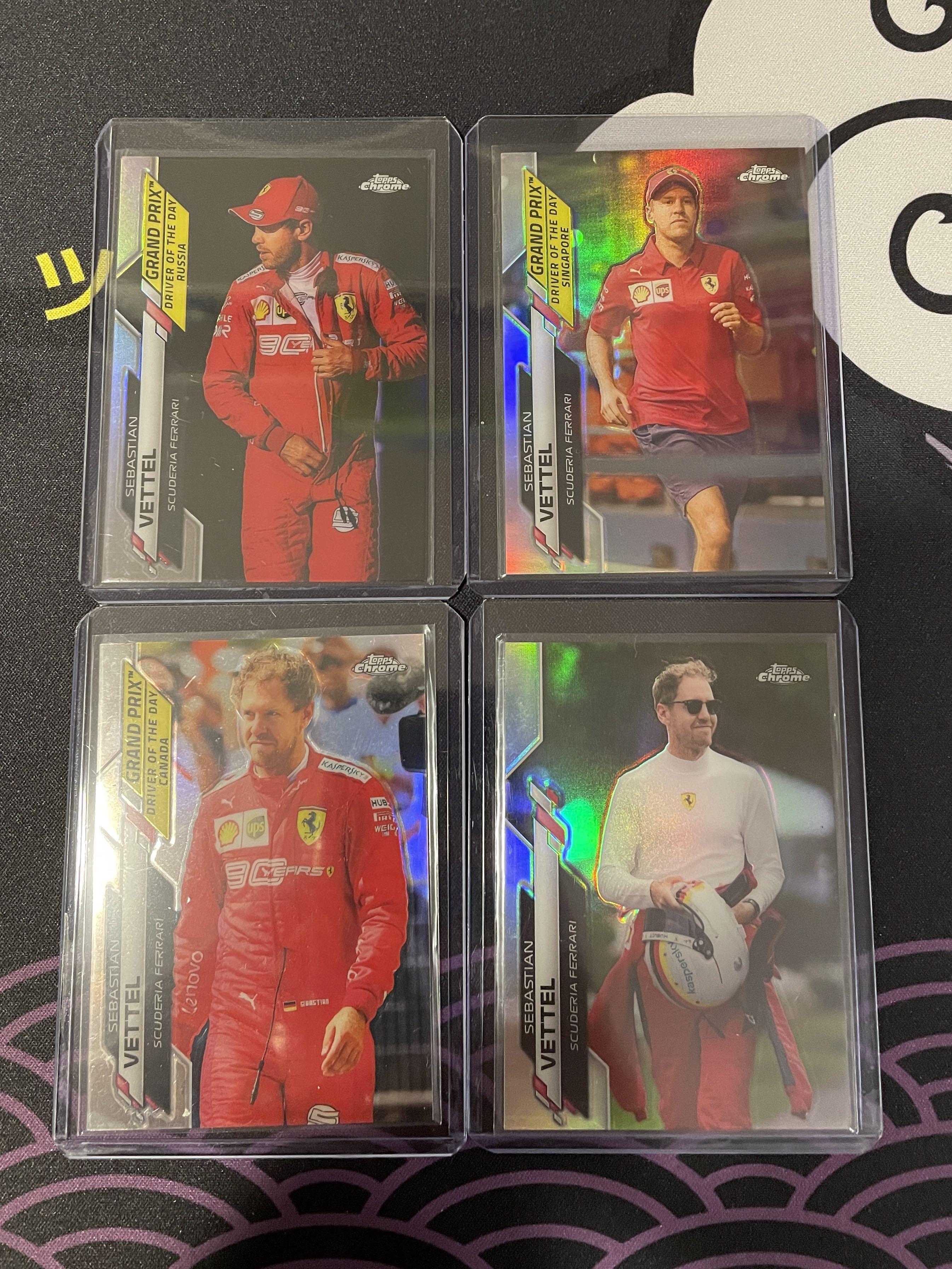F1 Topps Chrome 2020 Sebastian Vettel Refractor Lot, Toys 
